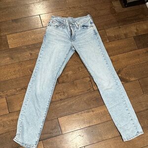 Men's Light Blue Straight Jeans